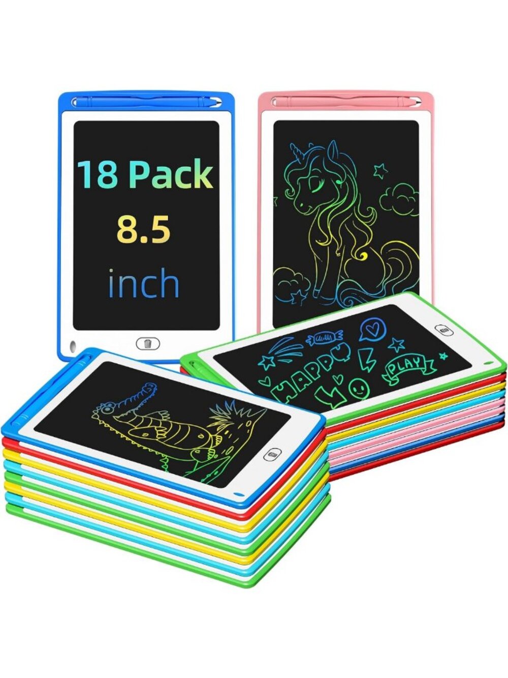 Colorful 8.5" LCD Writing Tablet - Doodle Board for Kids, Educational Gift, Fun